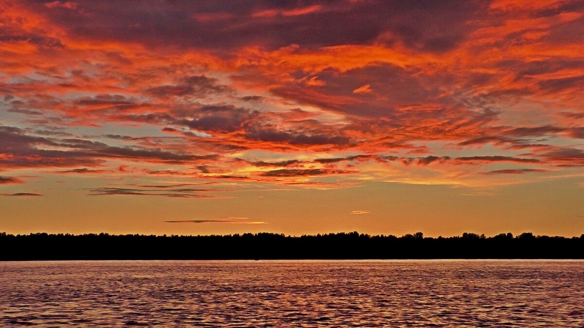 Закат на Ладожском  озере... - Vladimir Semenchukov