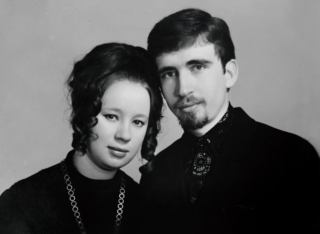 Автопортрет с женой (весна 1972г.) - alteragen Абанин Г.