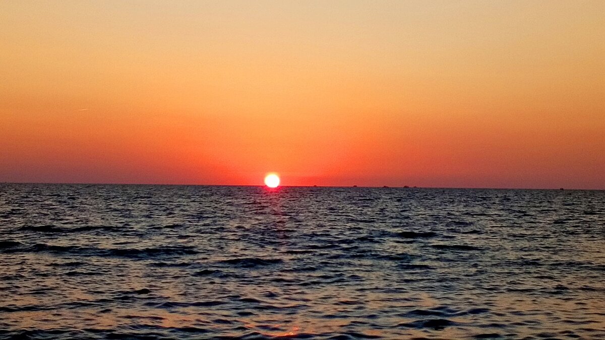 Sunset Sea Drone