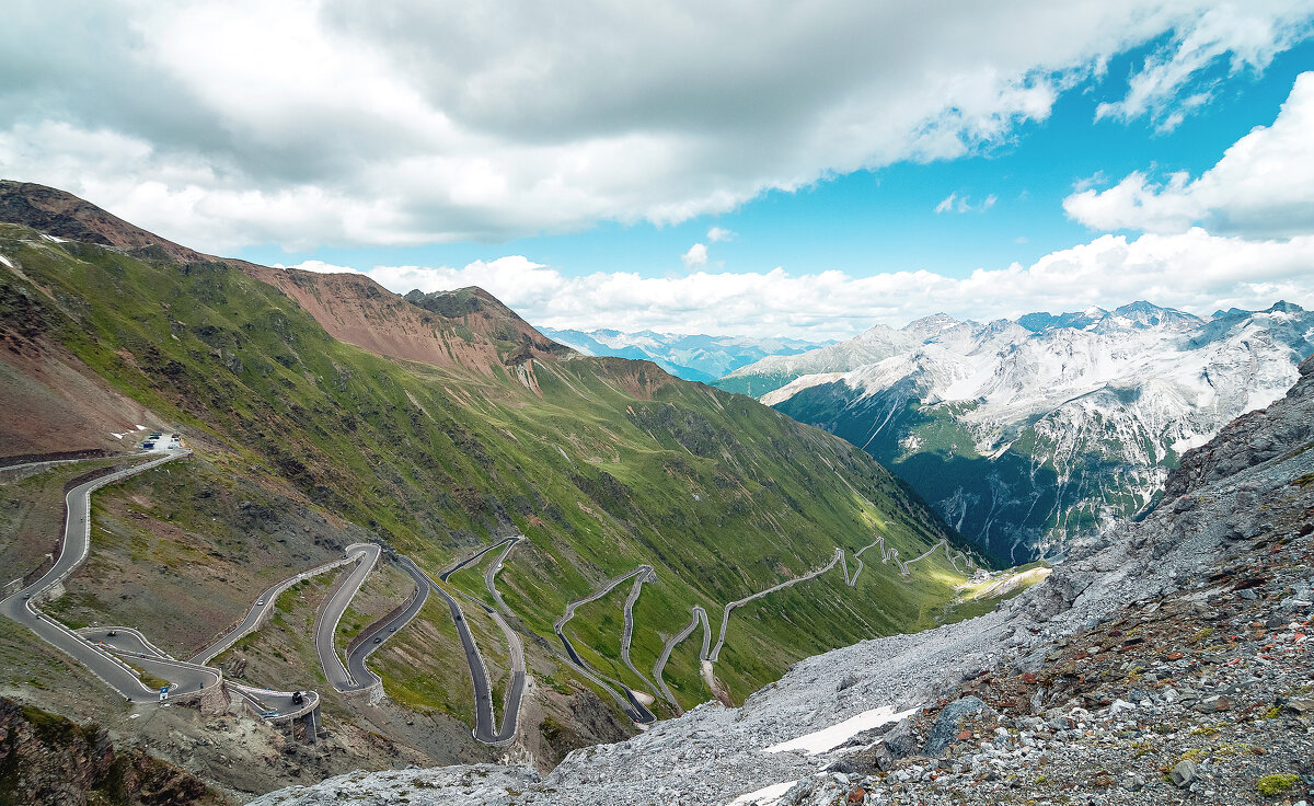 Вид на Альпы июльским днём с перевала il Passo dello Stelvio - Алексей Кошелев