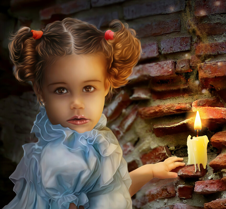 Little princess by the candle. - Герман 
