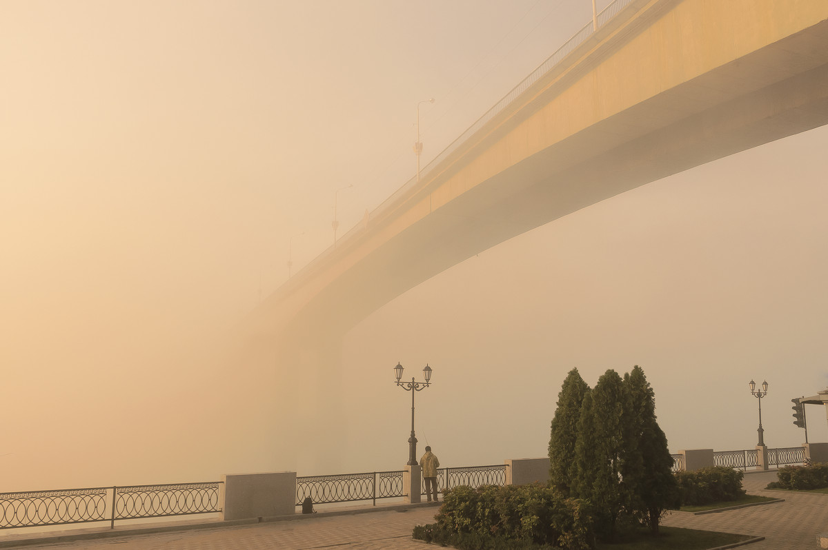 Ворошиловский мост туман