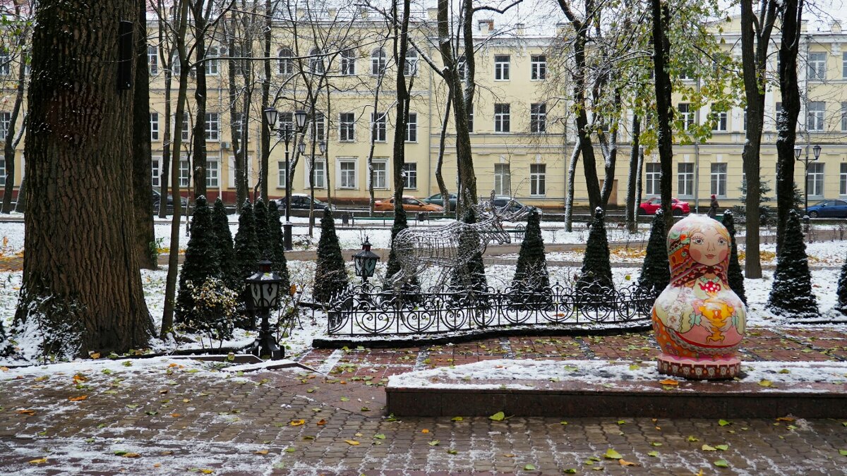 Городской сад в ноябре. - Милешкин Владимир Алексеевич 