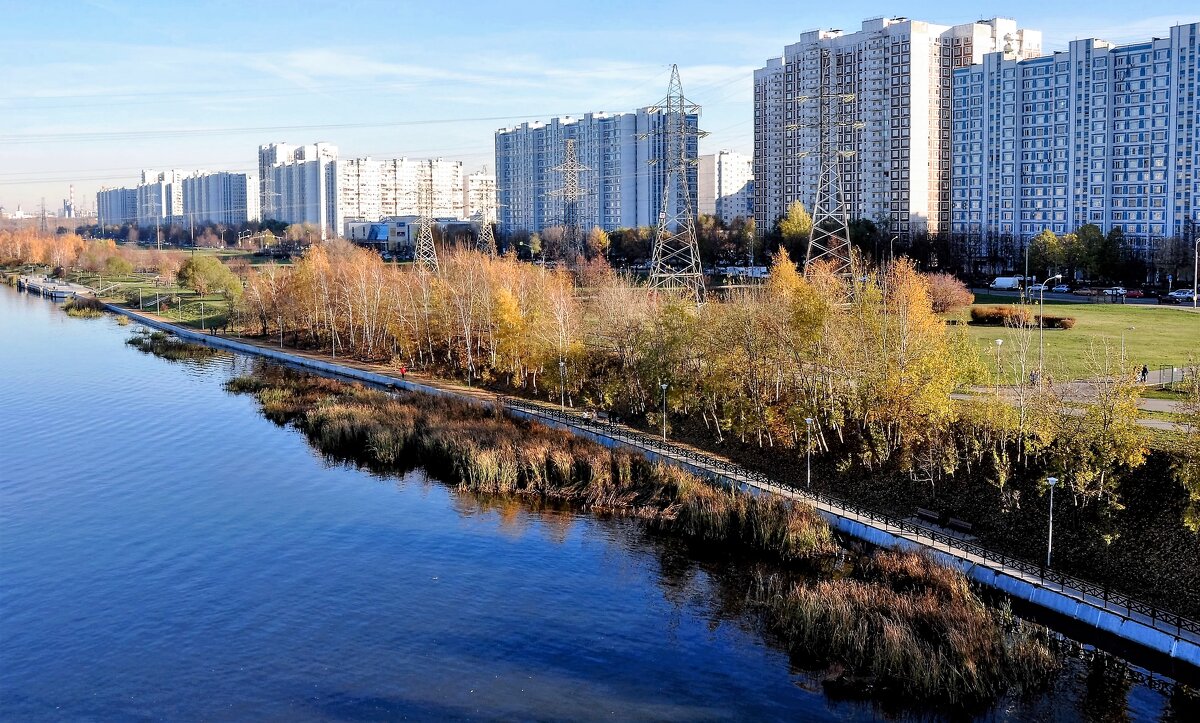 Вид с моста на Братеево... - Анатолий Колосов