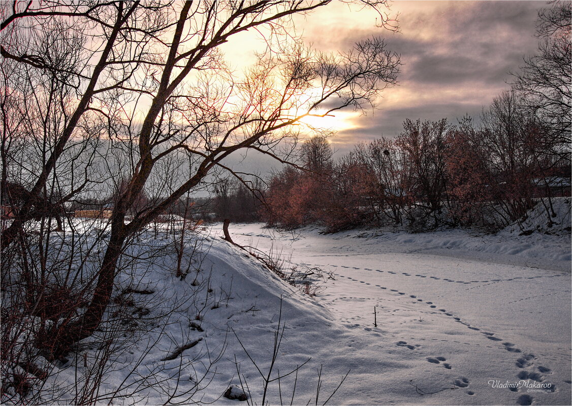 Зимний закат на реке"© - Владимир Макаров