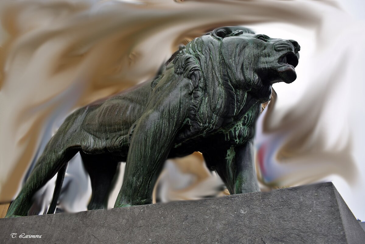 Скульптура льва возле Ратуши - Татьяна Ларионова