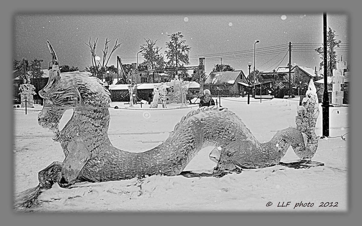 Ледяные скульптуры - дракоша. - Liudmila LLF