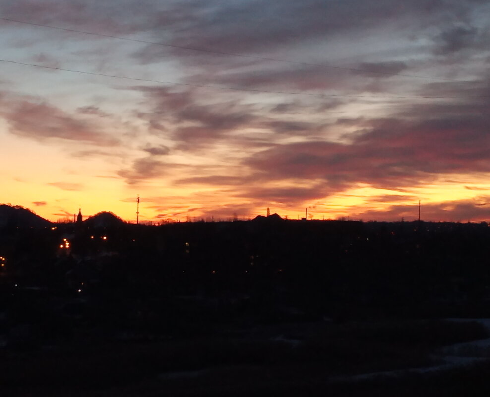 Утро восход солнца Донецк вид из окна - Владимир 