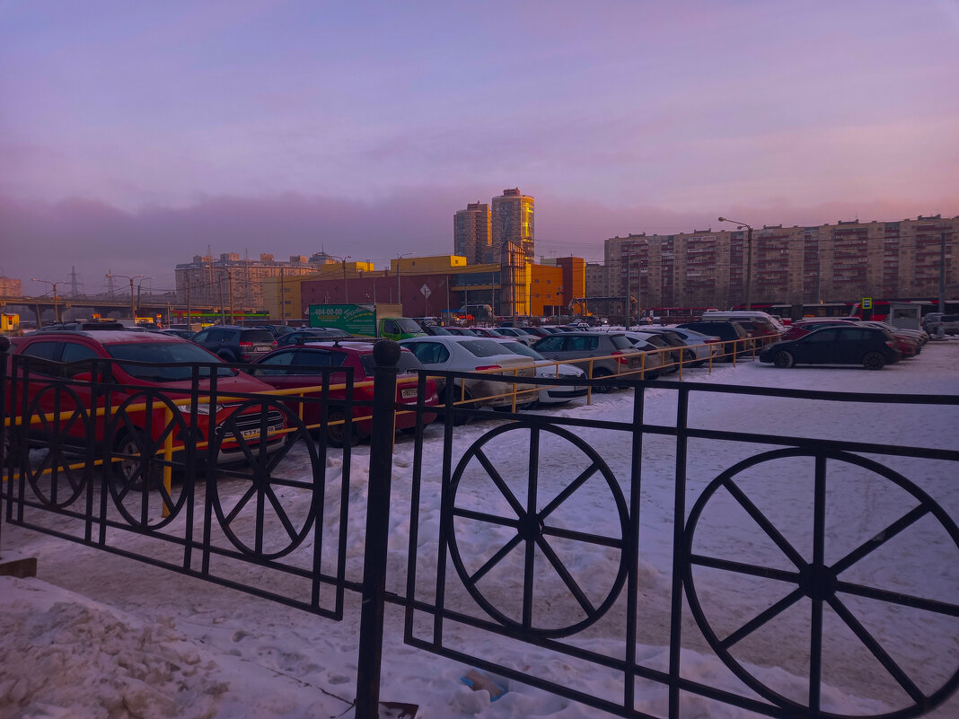 Зимнее утро в городе - Сапсан 