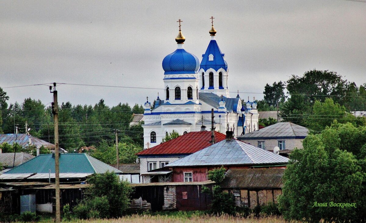 Купола над деревней. - Восковых Анна Васильевна 