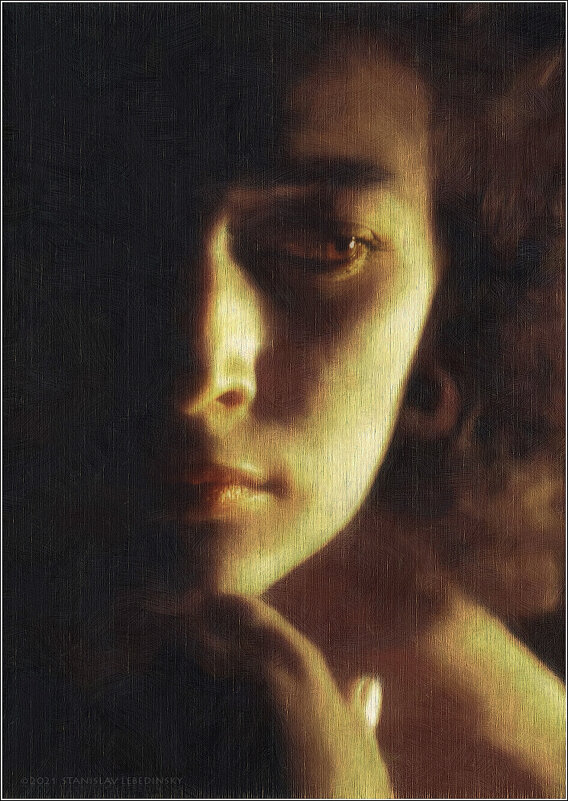 Женский портрет. Яна. 80-е - Станислав Лебединский
