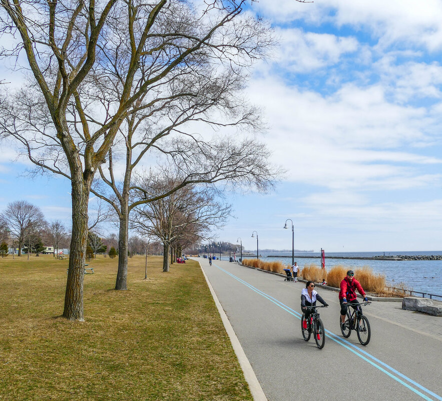 Велосипедная дорожка вдоль озера Онтарио. Торонто, март 2021 г. - Юрий Поляков