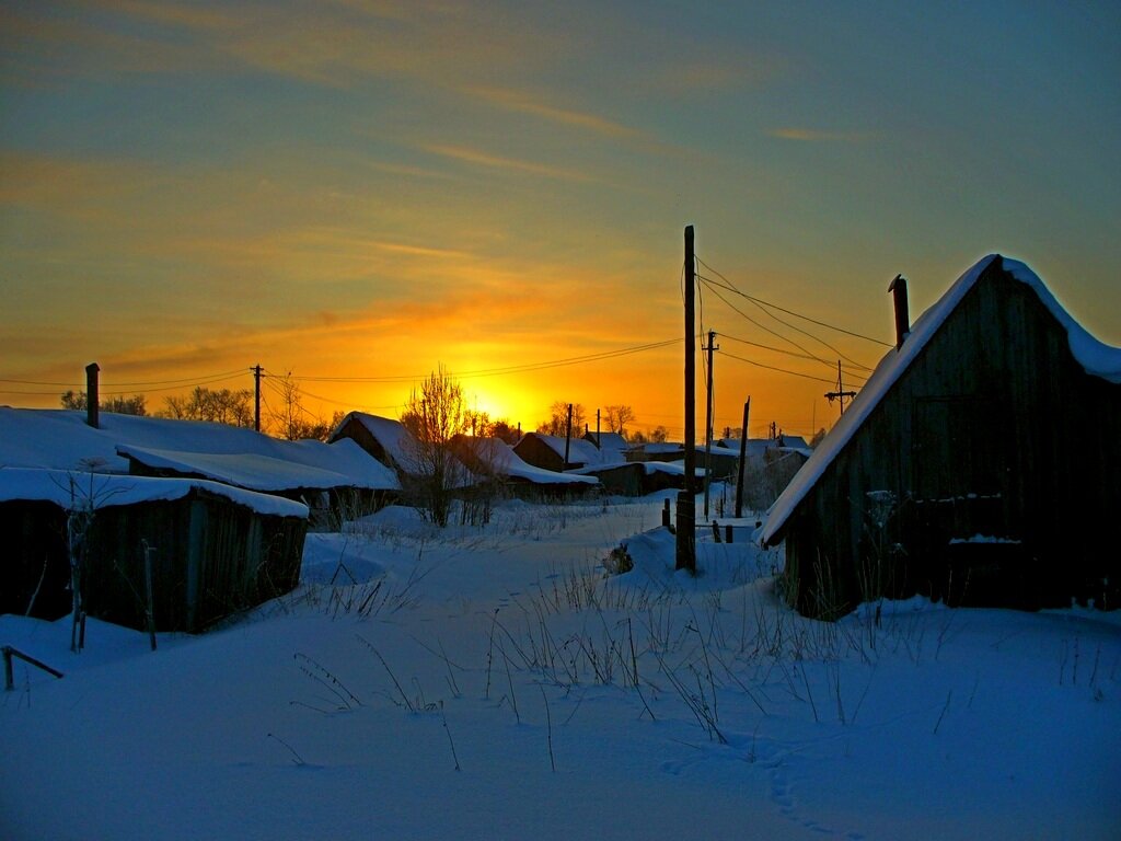 МОЯ ДЕРЕВНЯ, сарайки. - Виктор Осипчук