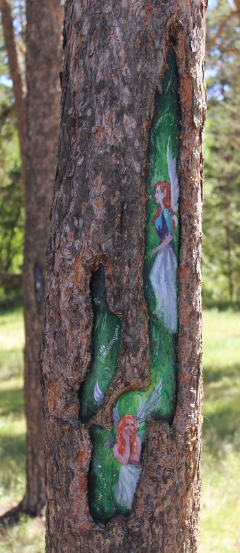 картина на дереве - ольга хакимова