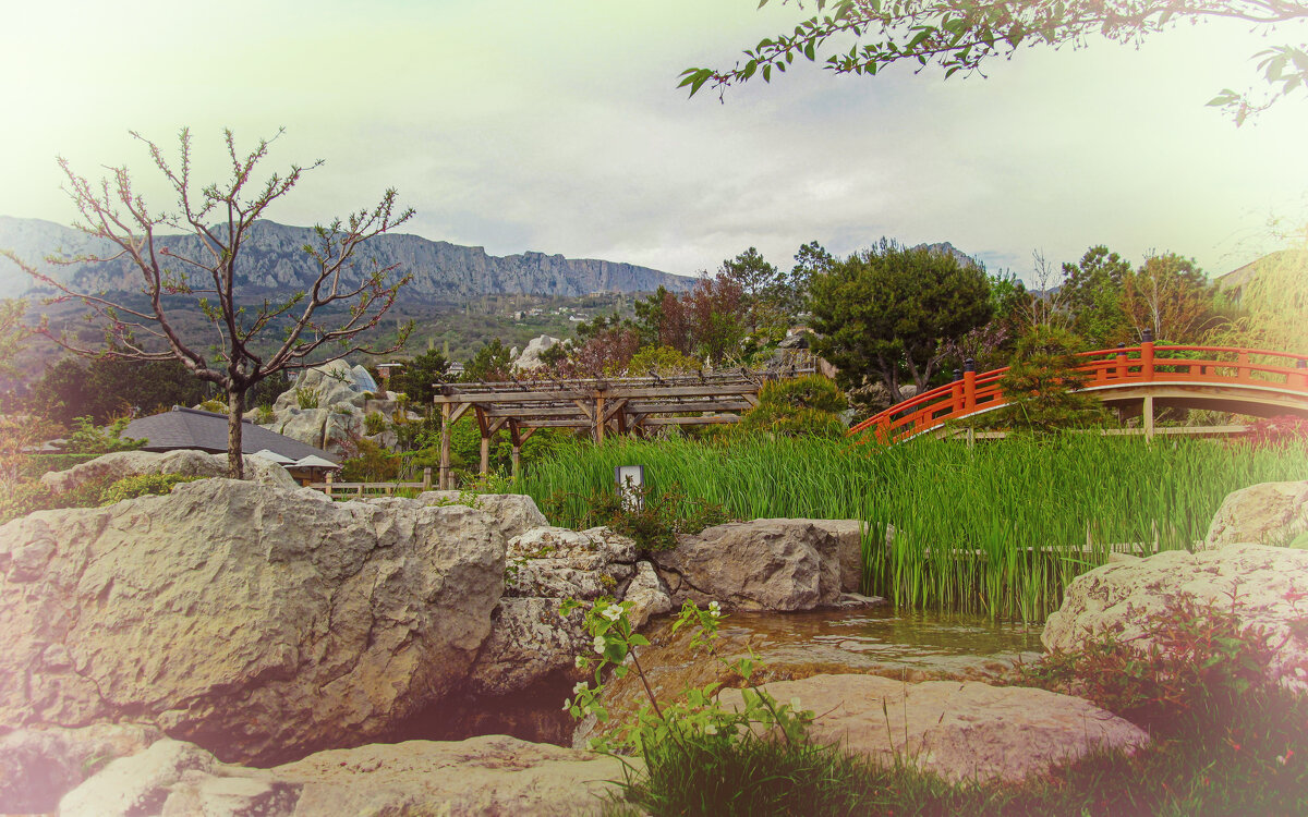 Японский сад «Шесть чувств». Мост Марухаси - AZ east3