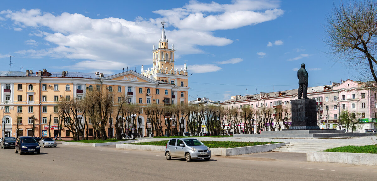 Площадь Ленина, г.Комсомольск-на-АМуре. - Виктор Иванович Чернюк