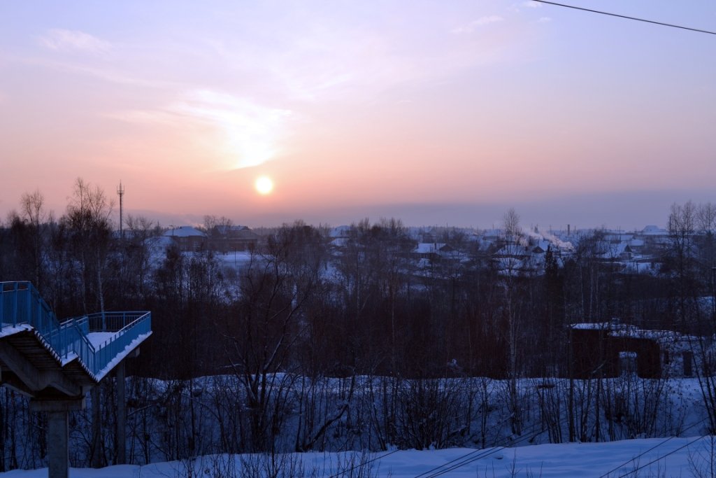 Закатное солнышко над Большим Кезом в Удмуртии - Борис Русаков