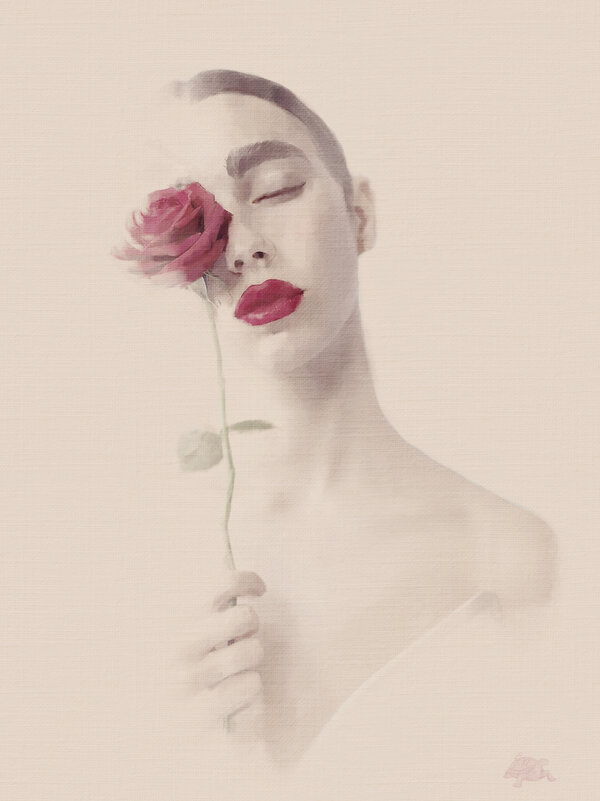 Девушка с розой - Елена Попова