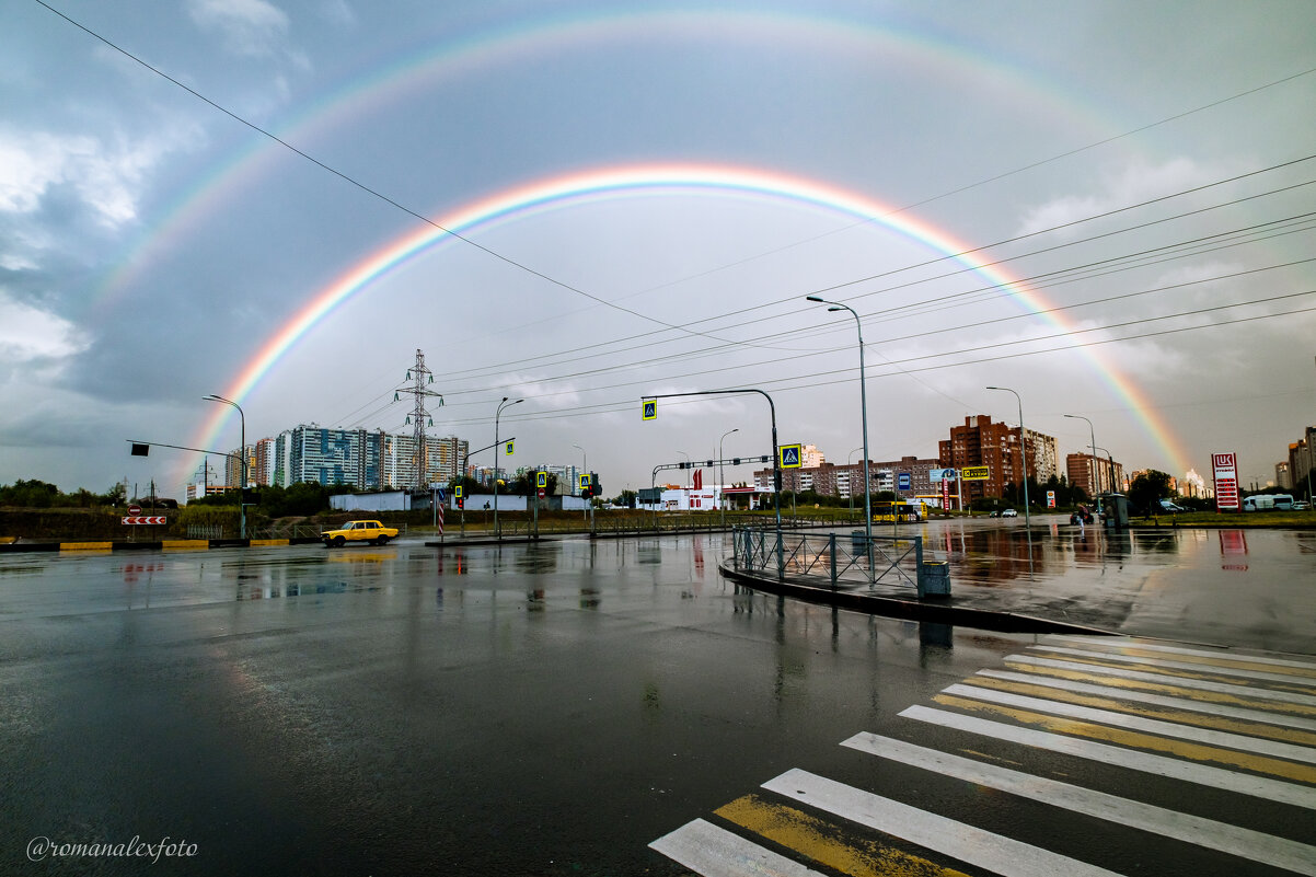 Двойная радуга 1 августа над Питером - Роман Алексеев