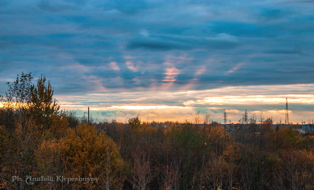 Холодный октябрьский закат. 14.10.2021 (Снято на Canon EOS 300d) - Анатолий Клепешнёв