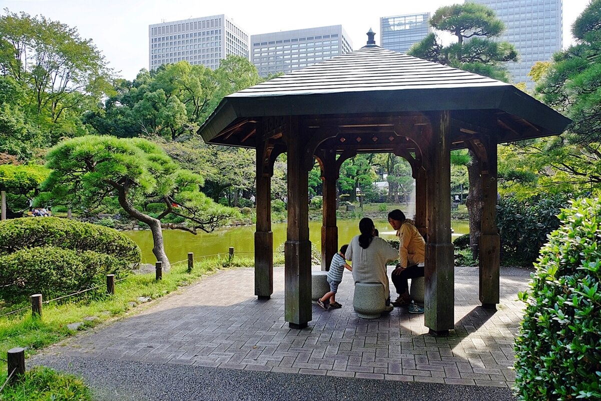Семейный отдых в парке Токио Япония - wea *