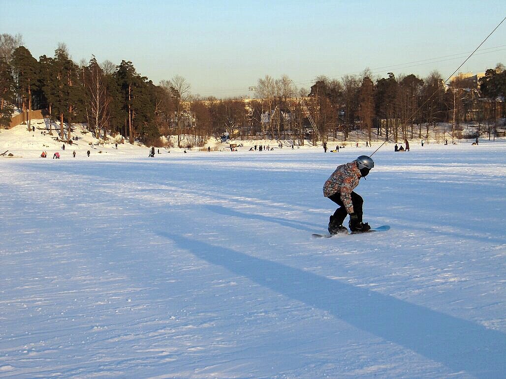 Спорт зимой на озере - Вера Щукина