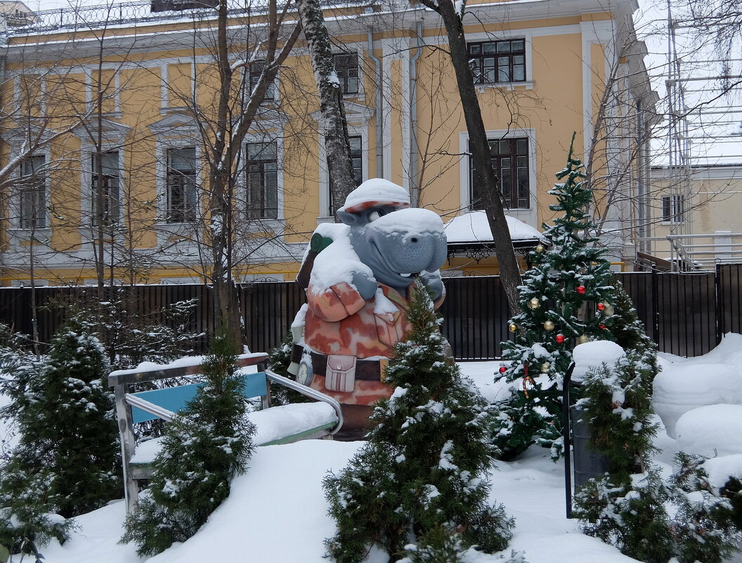 Не всякому бегемоту повезёт увидеть русскую зиму! - Люба 