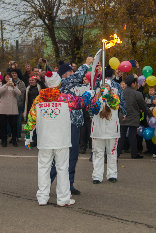 Олимпийский огонь в Дмитрове - Оксана Гунина