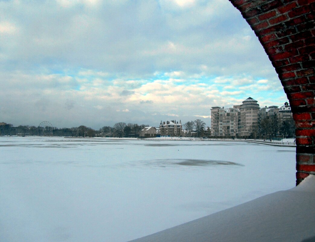 Вид зимнего озера - Сергей Карачин