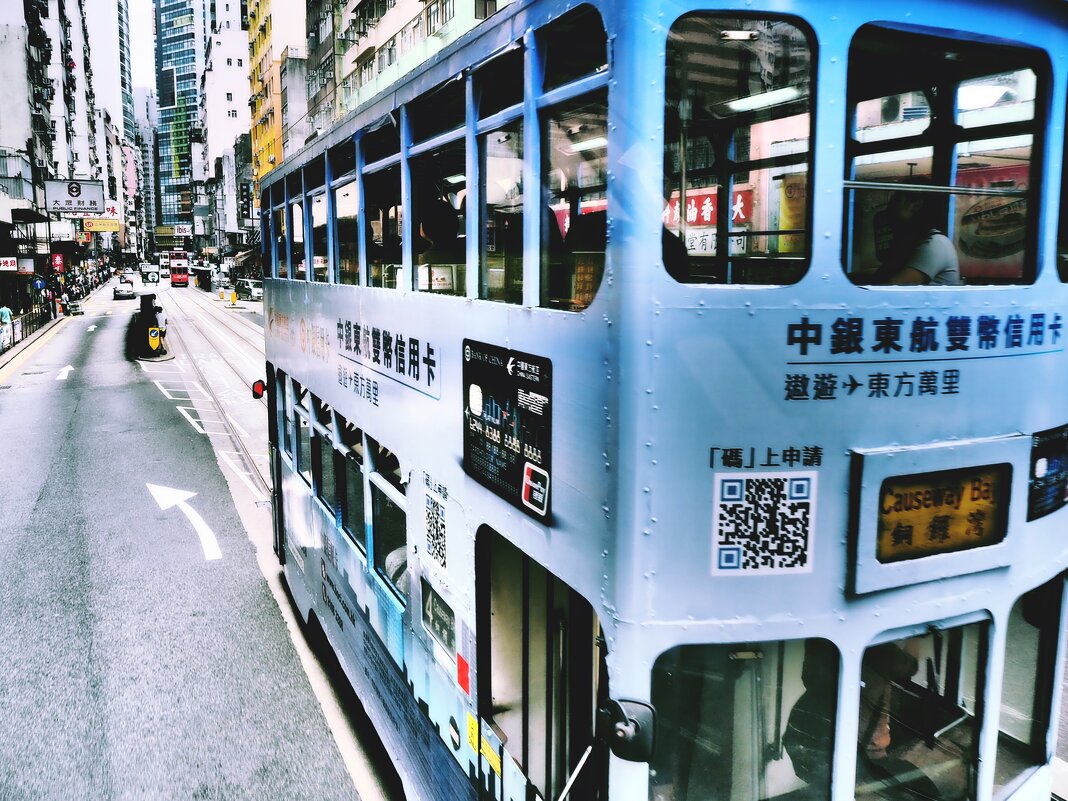 Двухэтажные трамваи Гонконга - wea *