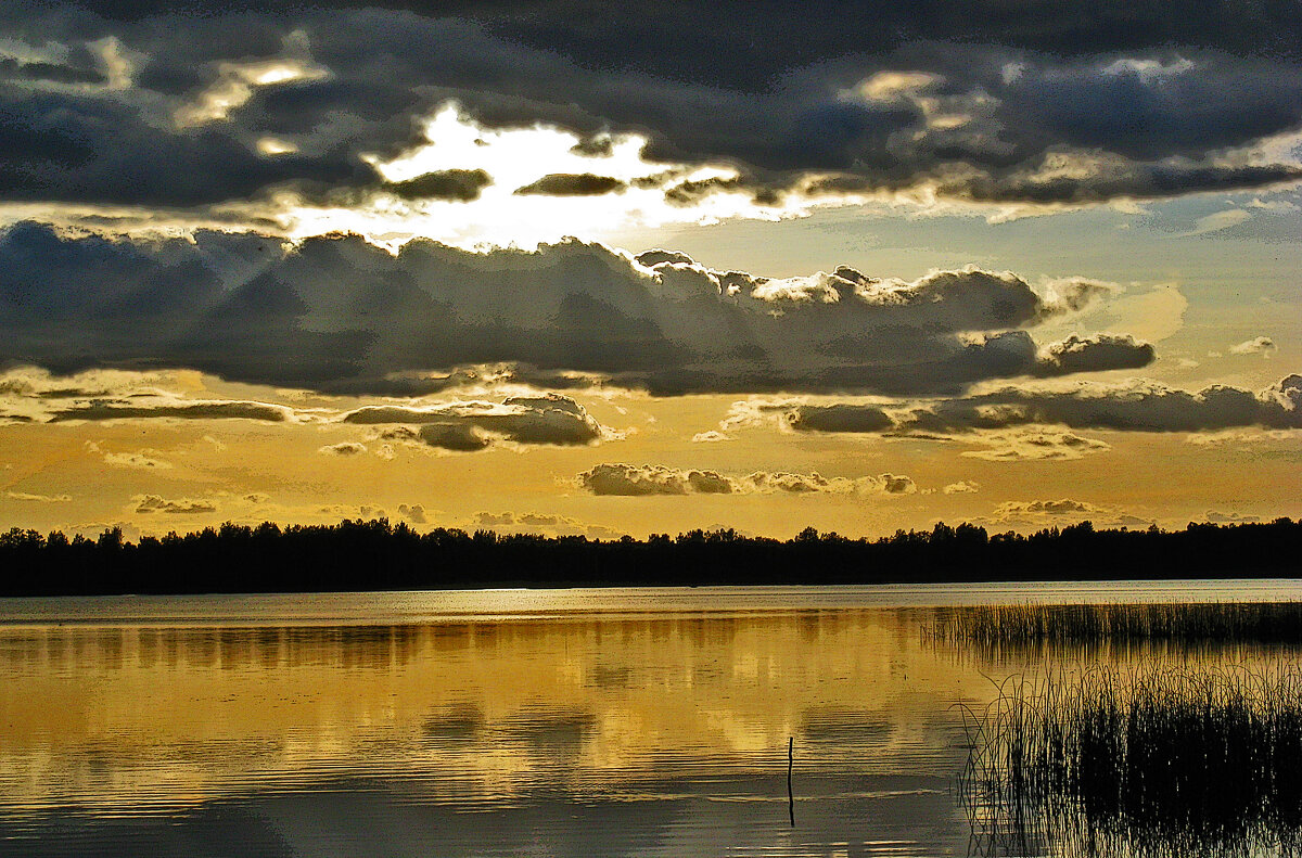 На озере, закат - Наталья 