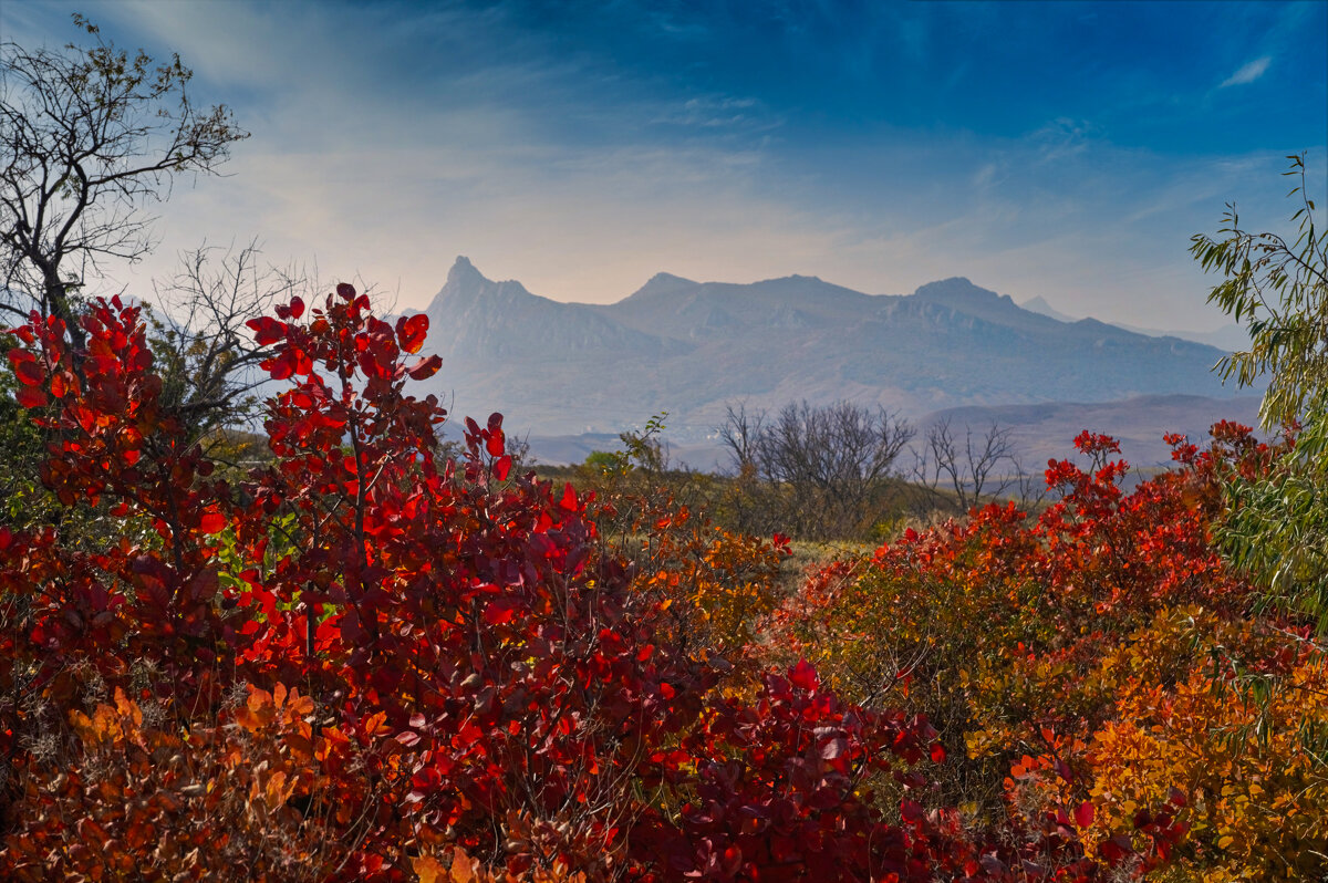 Осенний Коктебель. Вид на вулкан Кара-Даг - Андрей 