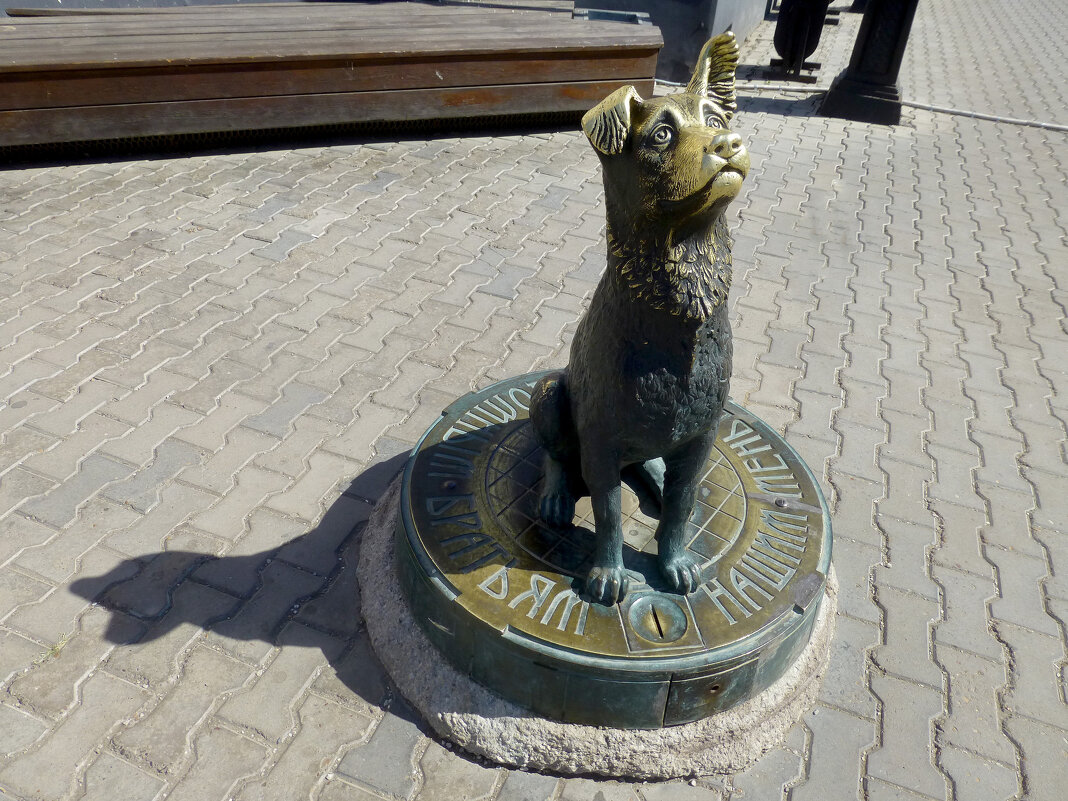 Памятник-копилка в виде собаки установлен на Советской улице Оренбурга - Наиля 