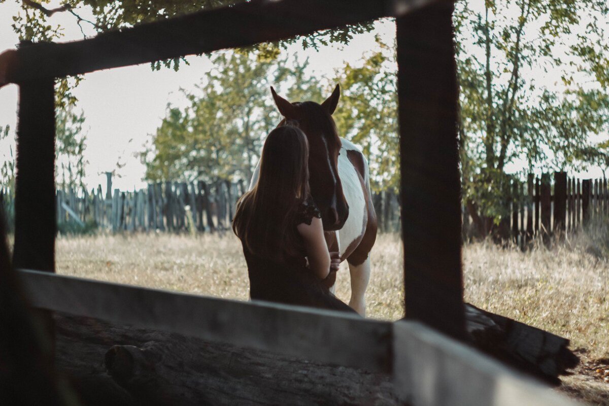 Девушка и лошадь - Зинаида Кузьменко