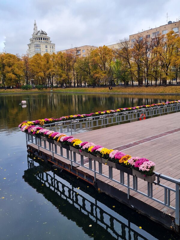 Москва. Осень на Патриарших. - Надежда Лаптева