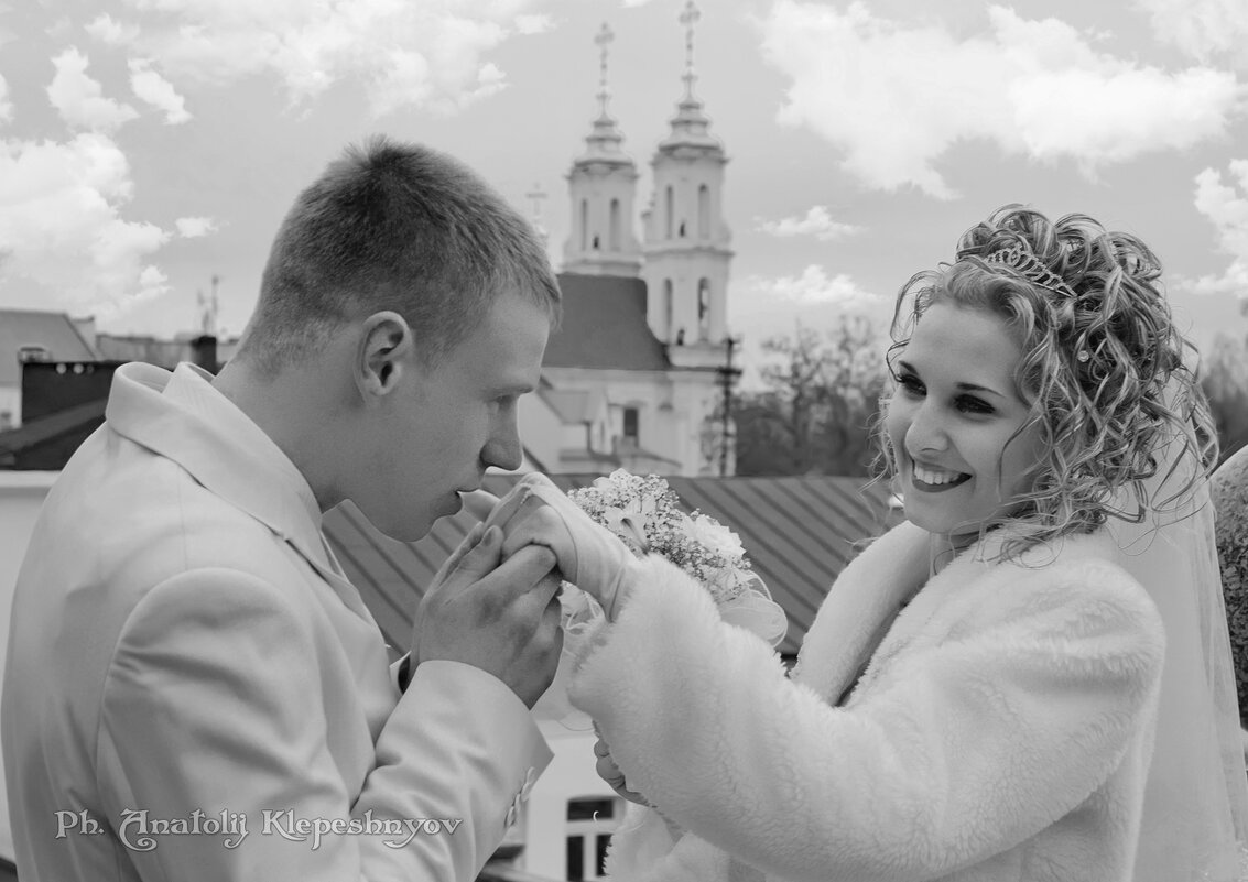 Монохромное свадебное фото - Анатолий Клепешнёв