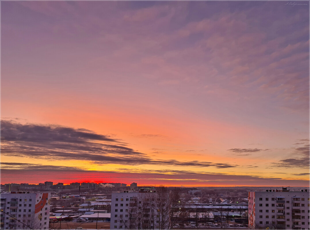 Вид из окна, красивый рассвет - Анастасия Северюхина
