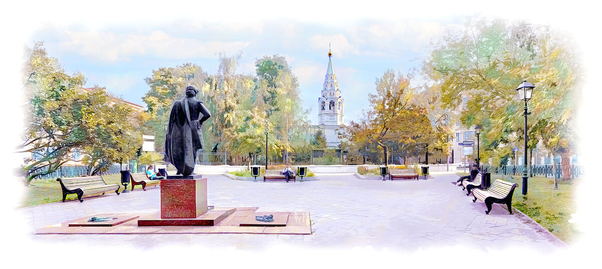 Москва.Спасопесковская площадь. Церковь Спаса Преображения на Песках. - В и т а л и й .... Л а б з о'в