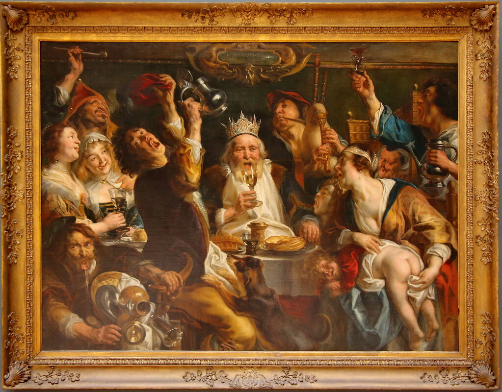 Якоб Йорданс : " Праздник бобового Короля  " 1638 г. - Andrey Bragin 