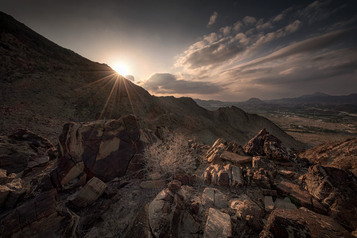 Sunset In The Desert Rocks Of Hatta - Fuseboy 