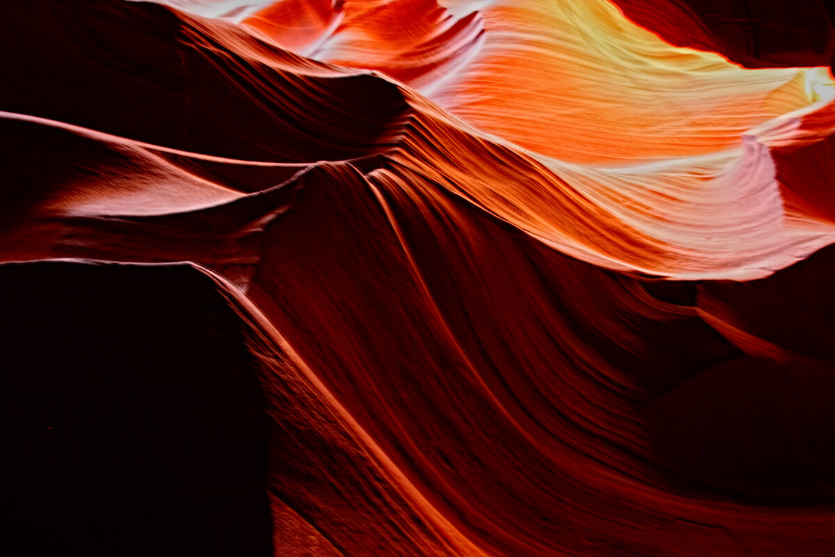 Рельефные линии скал каньона Антилопы, штат Аризона - Олег Ы