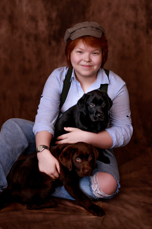 Студийный портрет с собаками. - Юлия Кравченко