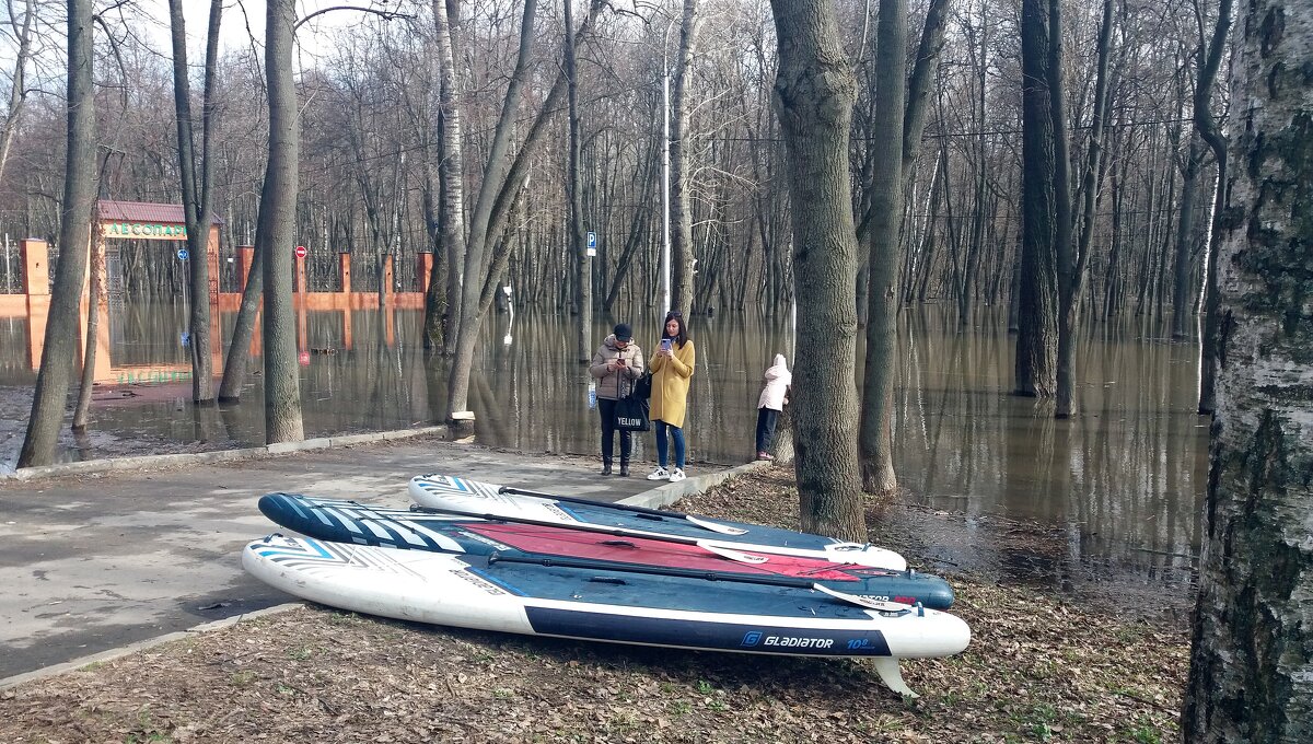 По воде лесопарка на сапах до р.Ока - Galina Solovova