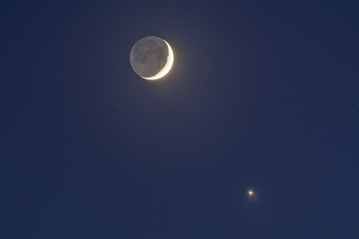 вечерняя Луна и Венера - Виталий Емельянов