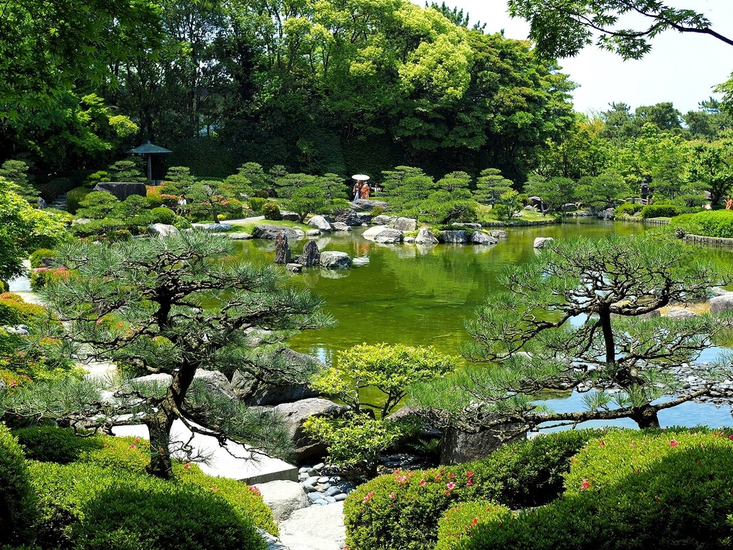 Фукуока Япония в тишине японского сада - wea *