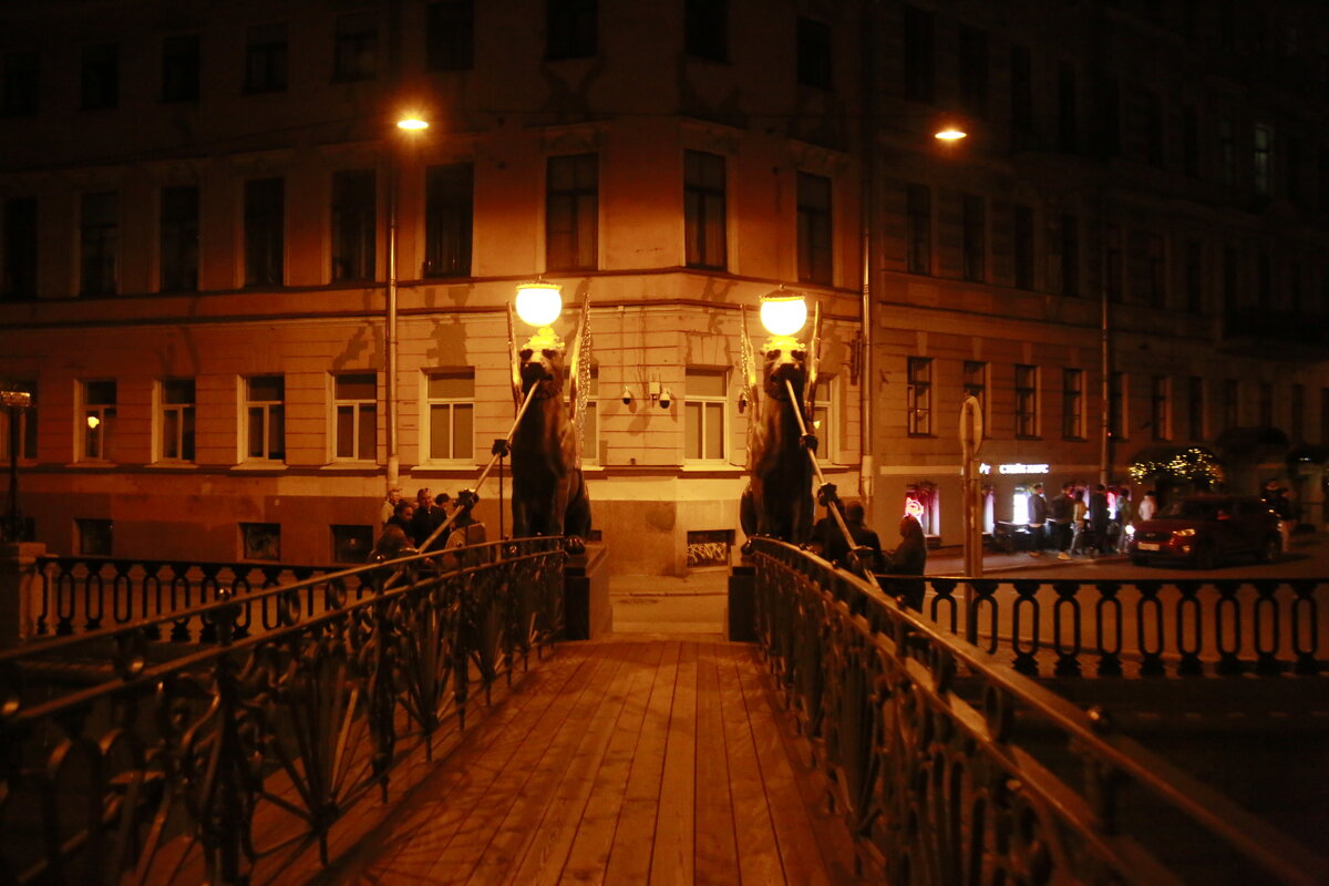 Львиный мостик, ночной Питер - Танзиля Завьялова