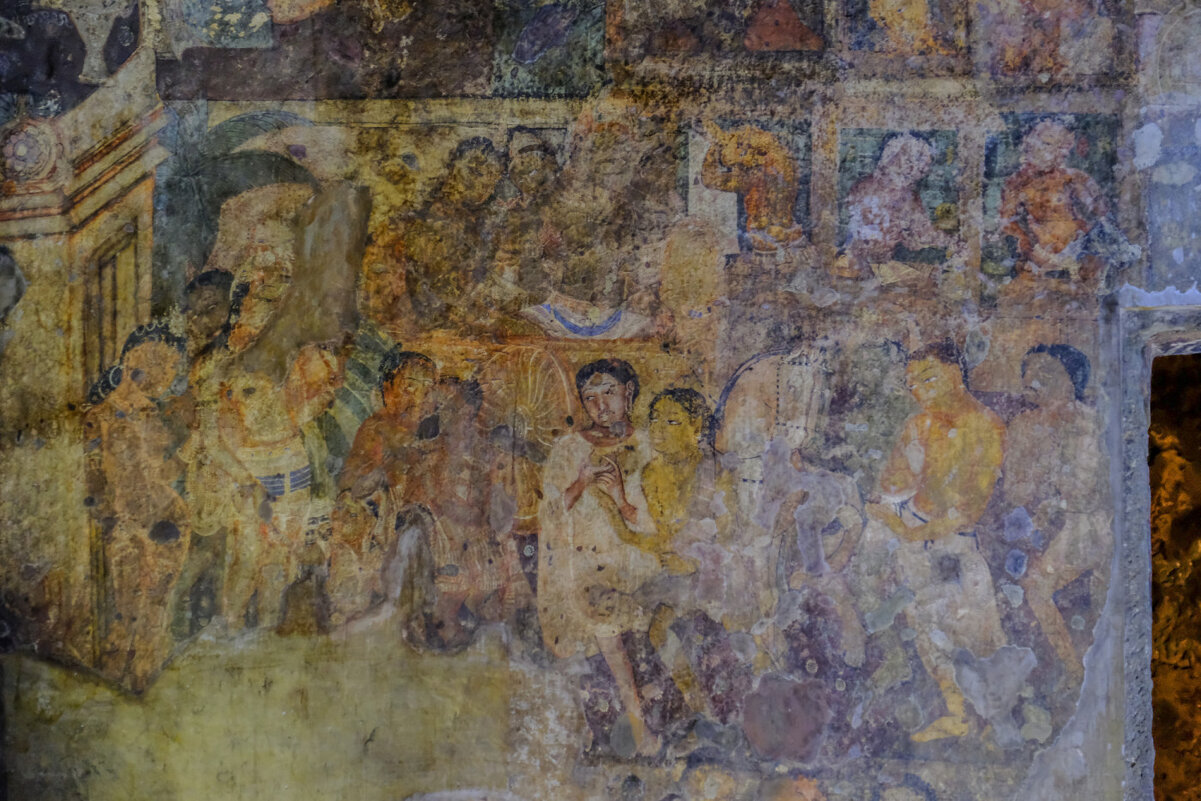 Фреска в вырезанном пещерном храме Аджанта (3) - Георгий А