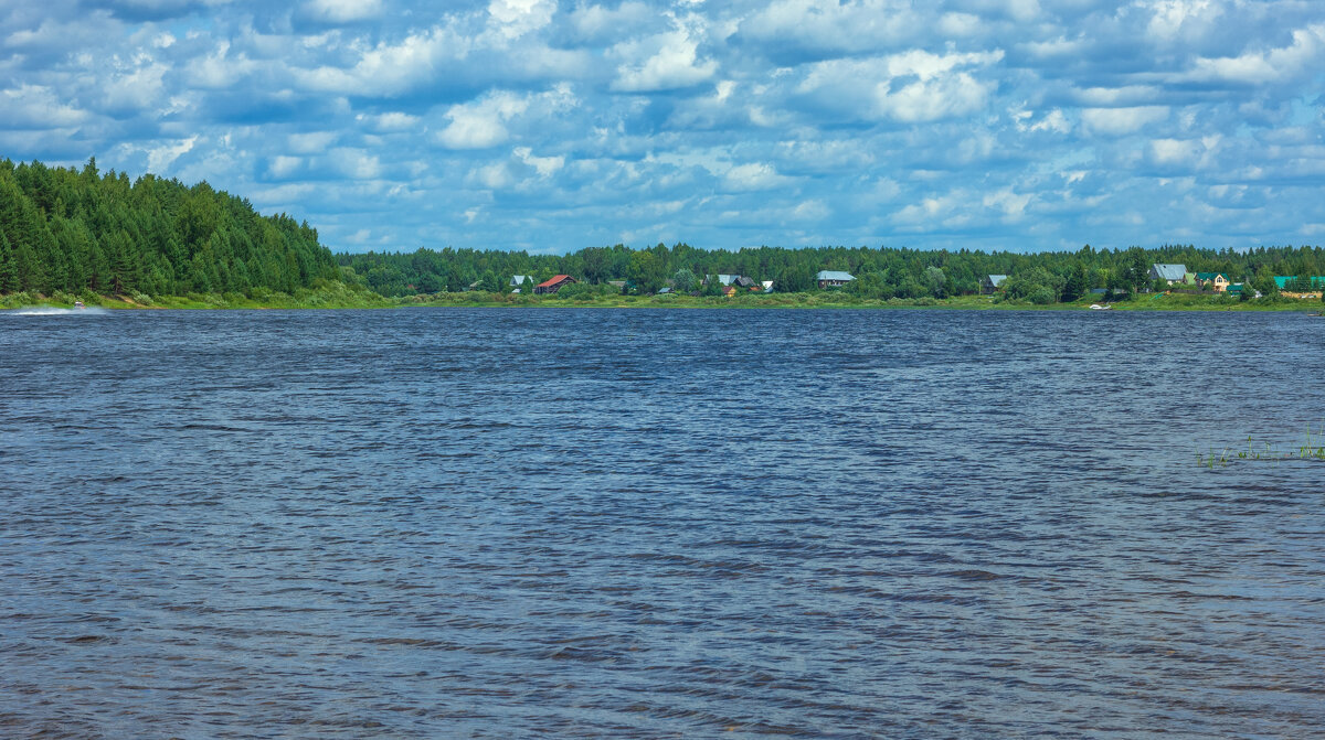 Ananyino village in the distance on the shore near the Kubena River on a July afternoon | 10 - Sergey Sonvar