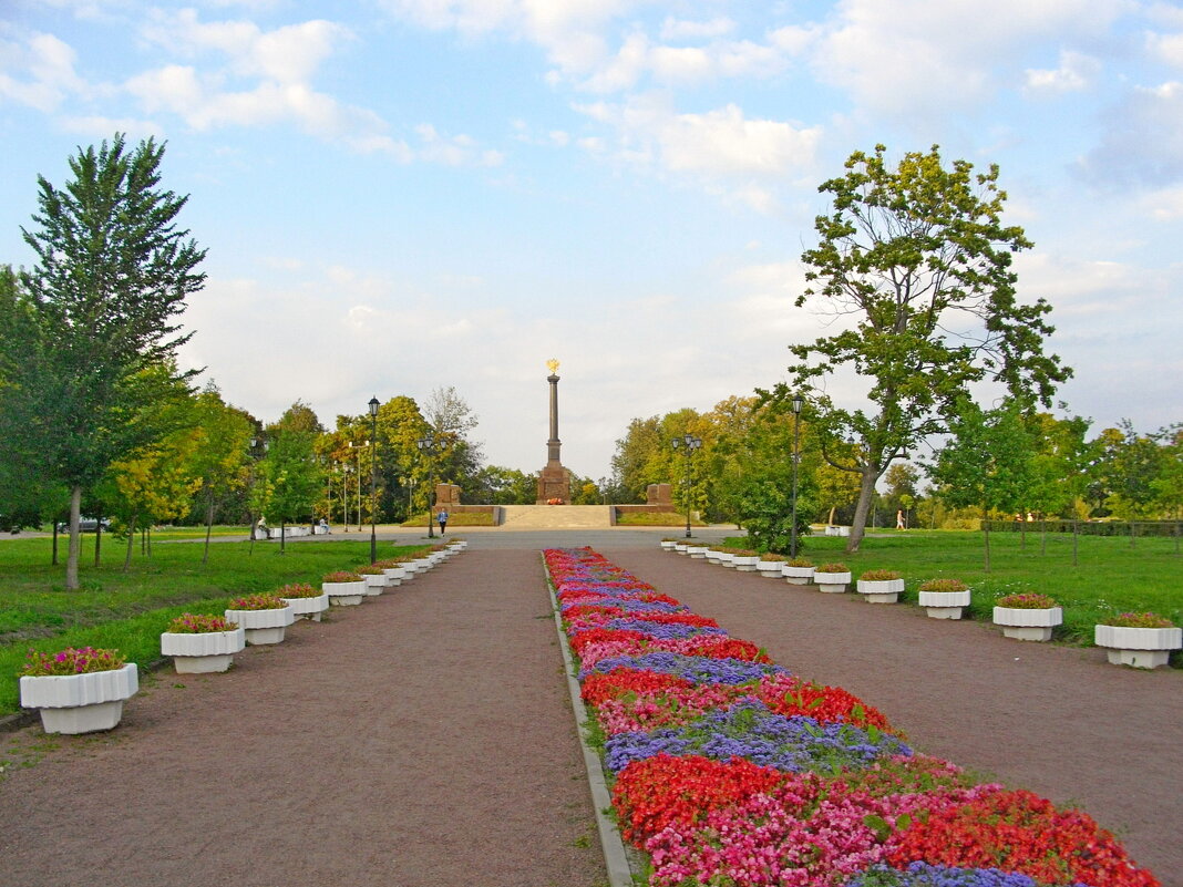 Аллея, ведущая к стеле, установленной к 300-летию города Ломоносов. - Лия ☼