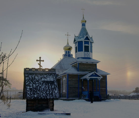 Рождественское утро в селе Игнатово.Амурская облость - Елена Горбова